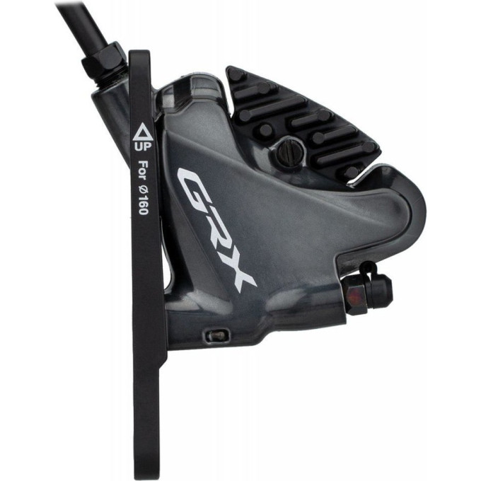 Калипер SHIMANO RX810, GRX, передний, FLAT MOUNT, с адаптацией под 140/160 мм, полимерные колодки L03A с кулером IBRRX810F6RF